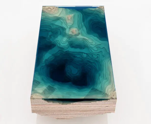 The Abyss Table Presents You The Beautiful Depths of The Ocean in A Form of Coffee Table