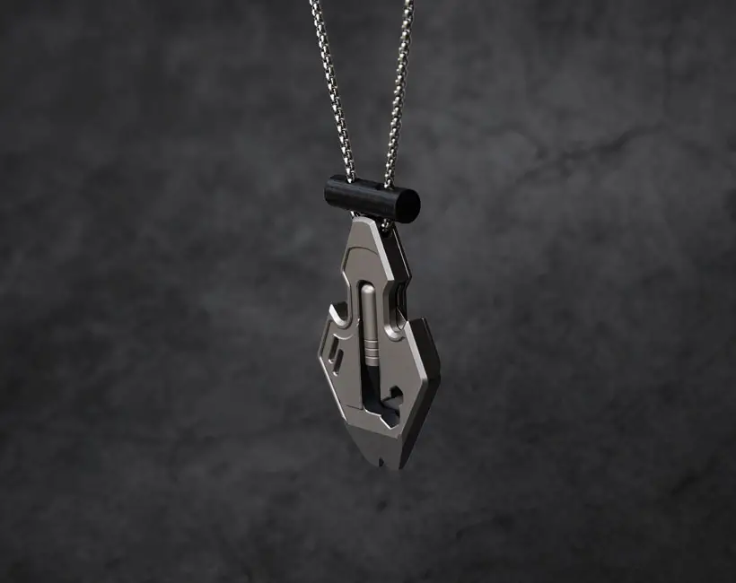 The Flounder 2.0 - A Reliable 13-in-1 Titanium EDC Multitool Pendant