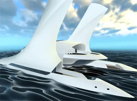 futuristic enso yacht
