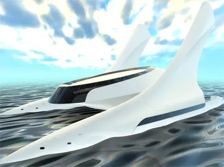 futuristic enso yacht