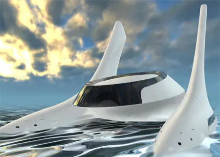 futuristic enso yacht