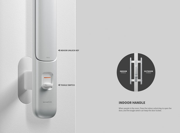 The Handle - Minimalist Smart Door Lock Handle by Wayne Lu and Wenjie Zheng