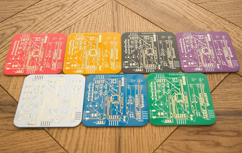 The Original: Set of 2 Coasters in PCB-design