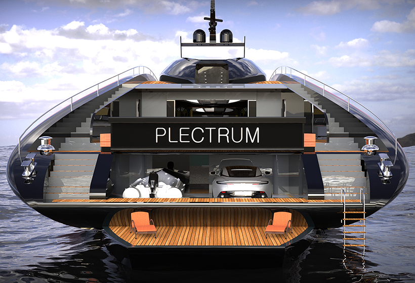 Plectrum Concept Superyacht Is Powered by Unique Foiling System