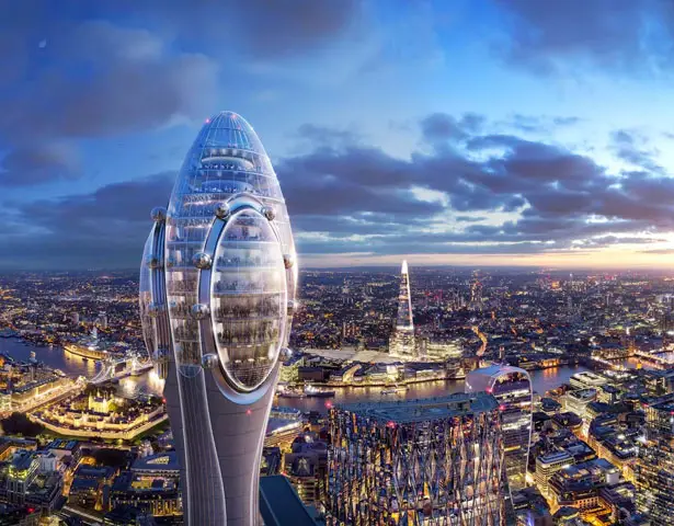 The Tulip: Futuristic Public Cultural and Tourist Attraction Proposal for The City of London