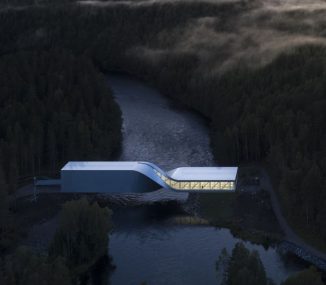 The Twist Bridge at Kistefos Sculpture Park In Norway by BIG