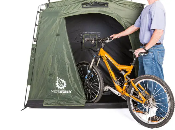 The YardStash III - Portable, Space Saving Outdoor Bike Storage