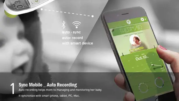 Thermaid : 24hours Tracking Thermometer by Yoonkyum Kim