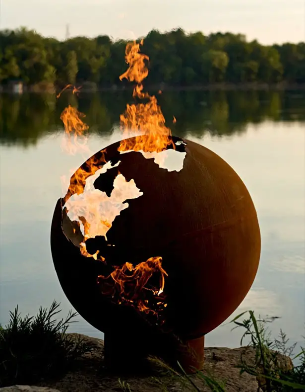 Set The World on Fire with Third Rock Fire Pit by Fire Pit Art
