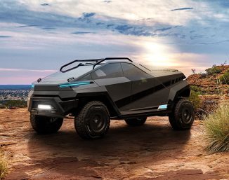 Thundertruck Concept Pickup Truck with “Bat Wings” for Battery Recharging