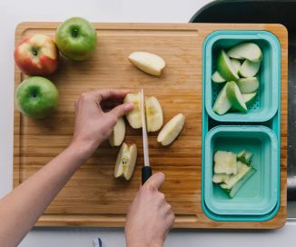 TidyBoard Bamboo Cutting Board – No More Mixing Food with Scraps