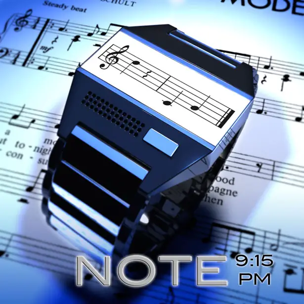 Time in Notes Watch Design