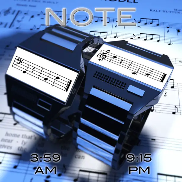 Time in Notes Watch Design