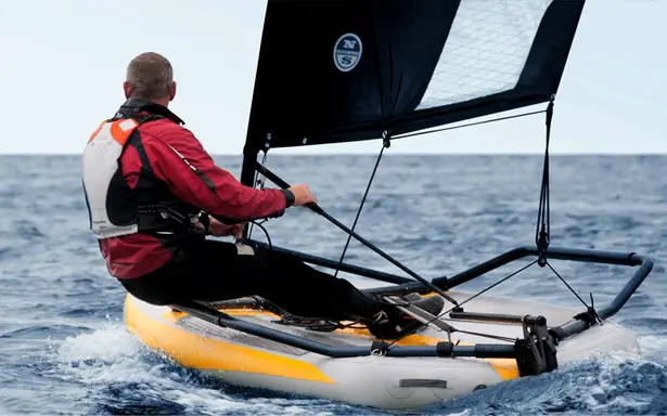 Tiwal 3.2 Inflatable Sailing Dinghy for Water Sports by Marion Excoffon