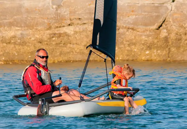 Tiwal 3.2 Inflatable Sailing Dinghy for Water Sports by Marion Excoffon