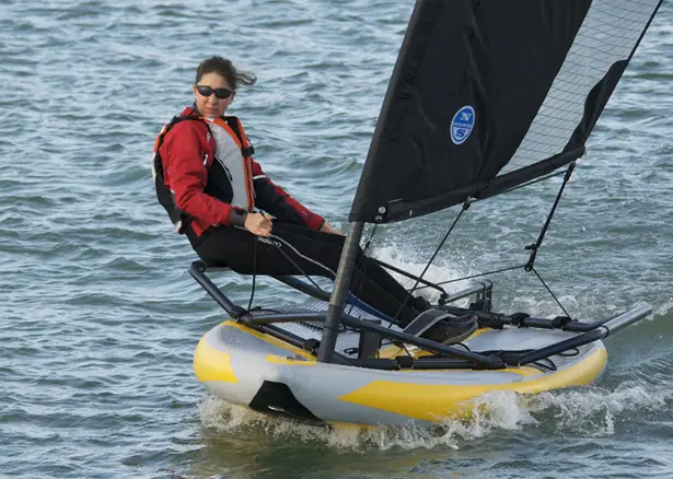 Tiwal 3.2 Inflatable Sailing Dinghy for Water Sports by Marion Excoffon
