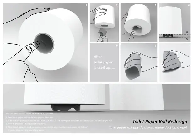 Toilet Paper Roll Redesign by Sheng-Hung Lee and Josipa Dodig