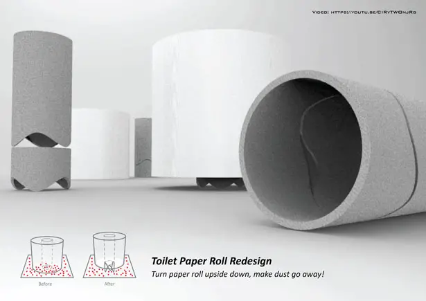 Toilet Paper Roll Redesign by Sheng-Hung Lee and Josipa Dodig
