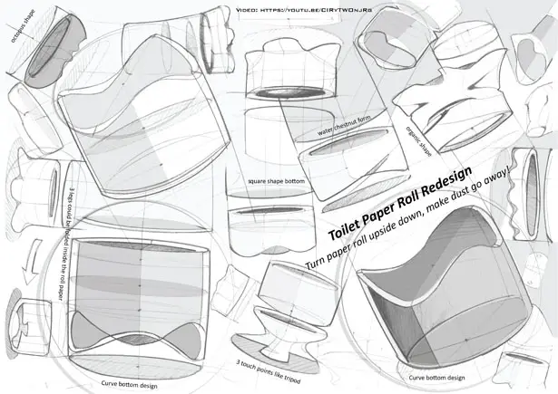 Toilet Paper Roll Redesign by Sheng-Hung Lee and Josipa Dodig