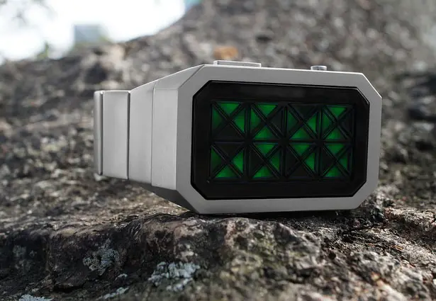 Tokyoflash Kisai Adjust LED Watch Uses 32 LED Triangles to Display Time