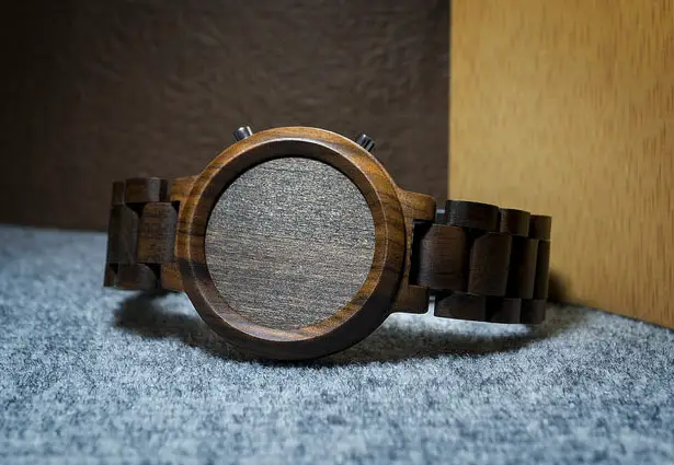 Tokyoflash Kisai Blade Wood Link LED Watch