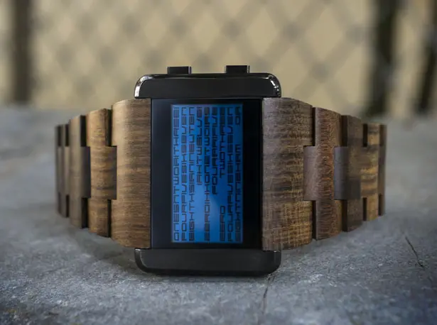 Tokyoflash Kisai Kaidoku Wood LCD Watch by Tynan Mayhew