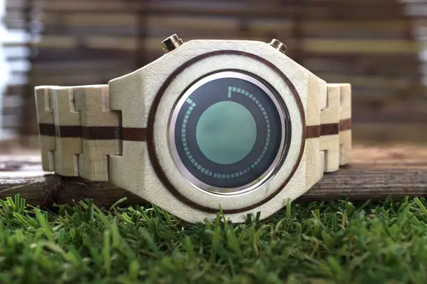 Tokyoflash Kisai Maru Wood LCD Watch by Samuel Jerichow