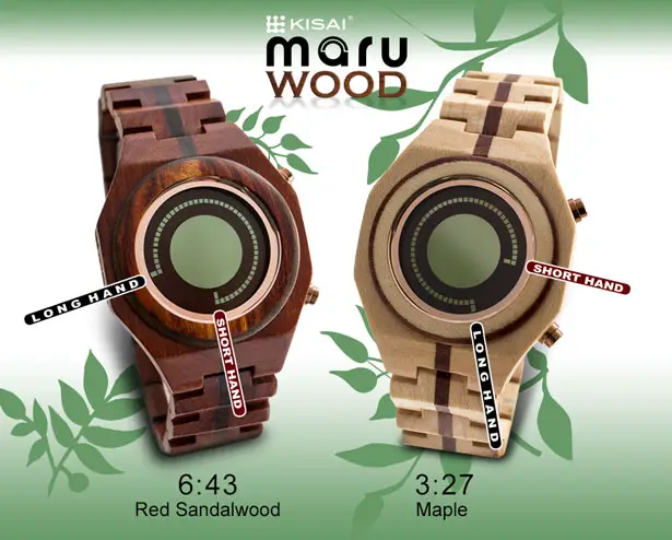 Tokyoflash Kisai Maru Wood LCD Watch by Samuel Jerichow