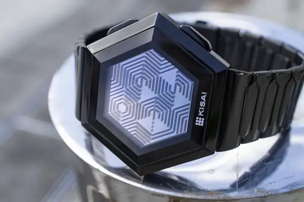 Kisai Quasar Pulsating Hexagonal Watch by Laszlo Scheffer