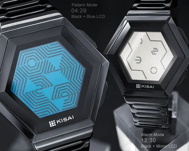 Kisai Quasar Pulsating Hexagonal Watch by Laszlo Scheffer