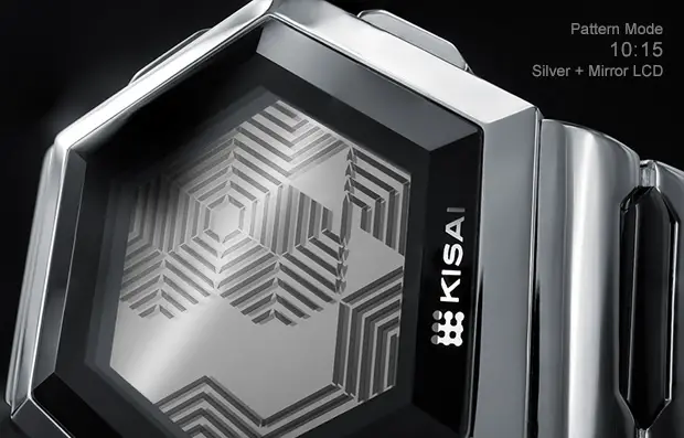 Kisai Quasar Pulsating Hexagonal Watch by Laszlo Scheffer