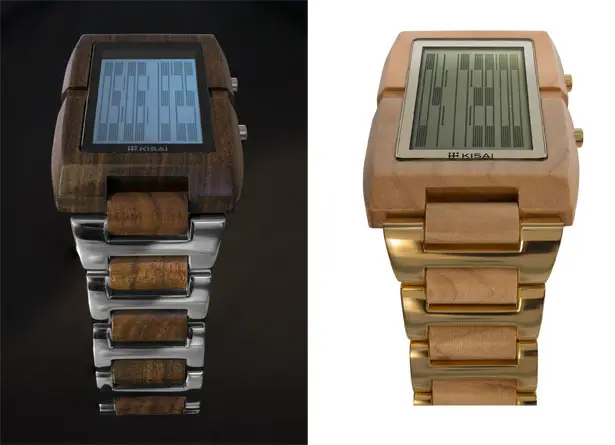 Tokyoflash Kisai Upload Wood LCD Watch