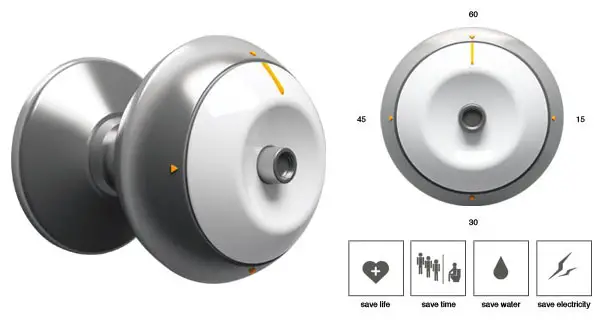 Touch Time Bathroom Doorknob by Chiu Yen-Chang, Chang Yi-Li and Wang Chun-Wen