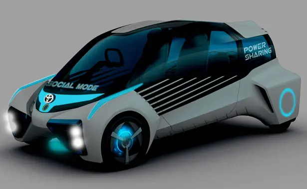 Futuristic Toyota FCV Plus Concept Car Uses Compressed Hydrogen as Its Power Source