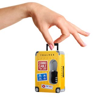Tralock Suitcase Lock Packaging Design Looks Like a Tiny Luggage