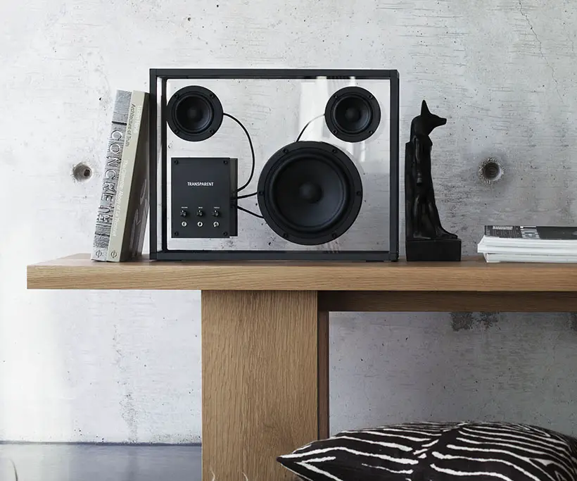 Modern Transparent Speaker Looks Visually Attractive and Blends in Any Environment