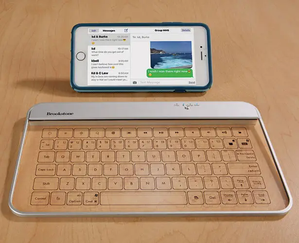 Transparent Wireless Glass Keyboard