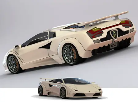 Redesigned Lamborghini Countach EV as Tribute to Marcello Gandini
