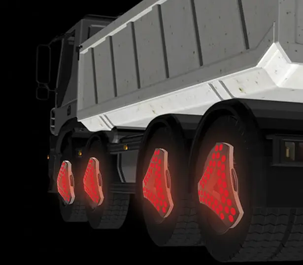 Trignal : LED Safety Light for Truck Wheels by Yang Yong and Zhu Sha