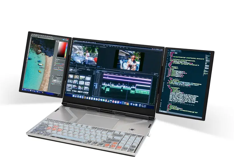 TriMax Pro - Triple-Screen Laptop for Max Productivity