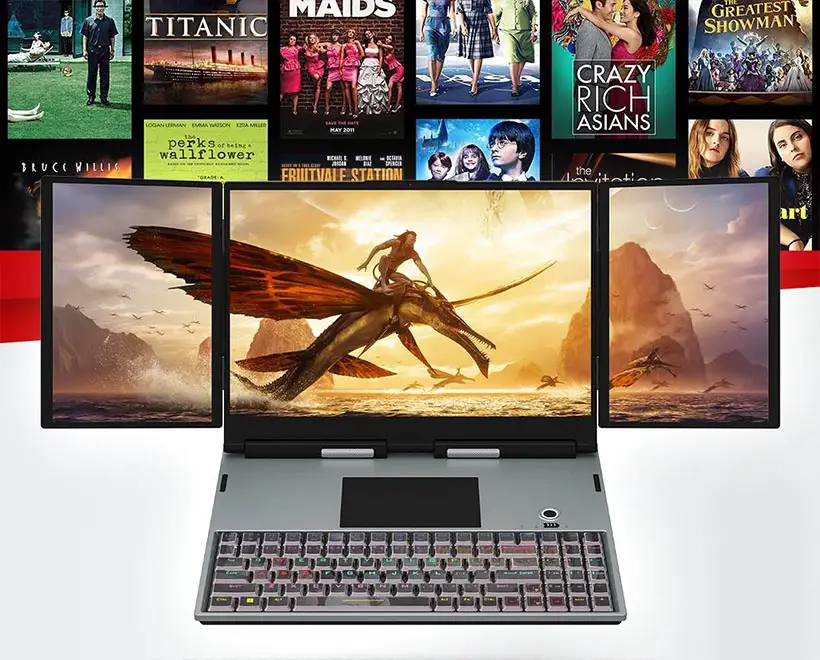 TriMax Pro - Triple-Screen Laptop for Max Productivity