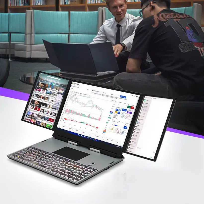 TriMax Pro - Triple-Screen Laptop for Max Productivity