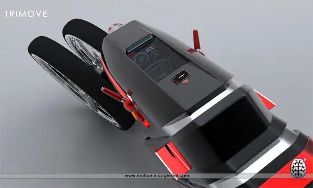 Futuristic Trimove Motorbike Concept by Mohammad Ghezel