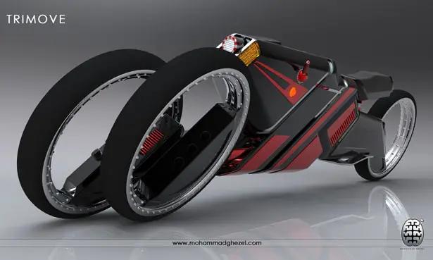 Futuristic Trimove Motorbike Concept by Mohammad Ghezel