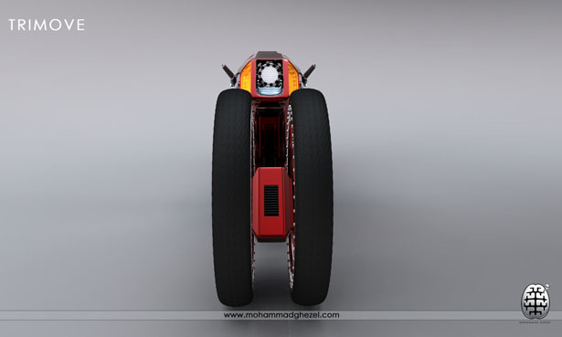 Futuristic Trimove Motorbike Concept by Mohammad Ghezel