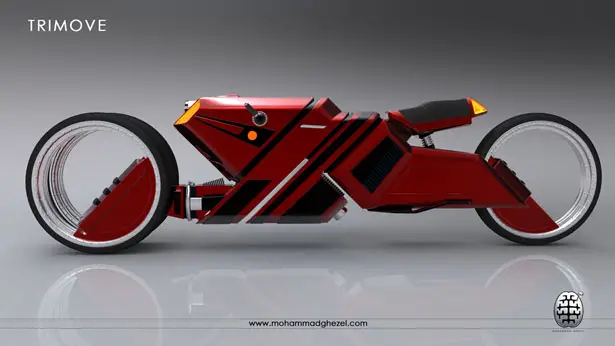 Futuristic Trimove Motorbike Concept by Mohammad Ghezel