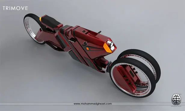 Futuristic Trimove Motorbike Concept by Mohammad Ghezel