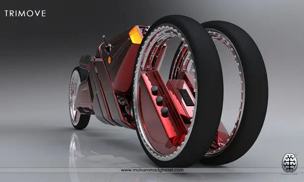 Futuristic Trimove Motorbike Concept by Mohammad Ghezel