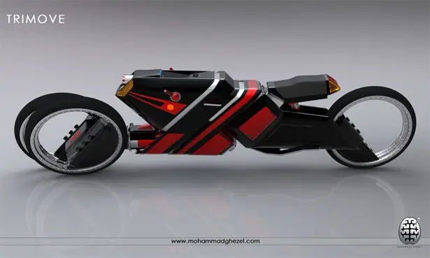 Futuristic Trimove Motorbike Concept by Mohammad Ghezel