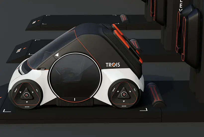 'Inception' Inspired TROIS Triangle Shaped Vehicle Concept by WookZoon Kwon